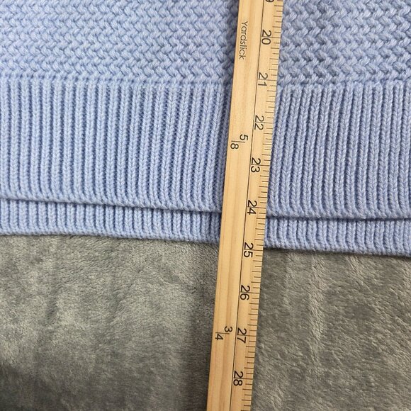 Saint James Sweater Womens 8 Blue Alpaca Wool Blend Nautical Textured Rollneck - Picture 11 of 11